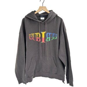 NWOT KSUBI CROSSROADS BIGGIE HOODIE FADED BLACK 2XL PULLOVER